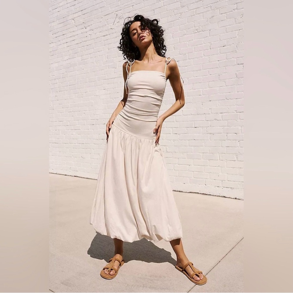 NWOT Free People Beach Liza Drop-Waist Midi Summer Dress Sz Small